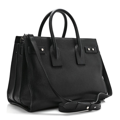Saint Laurent Grained Calfskin Small Supple Sac De Jour Black 3 of 8