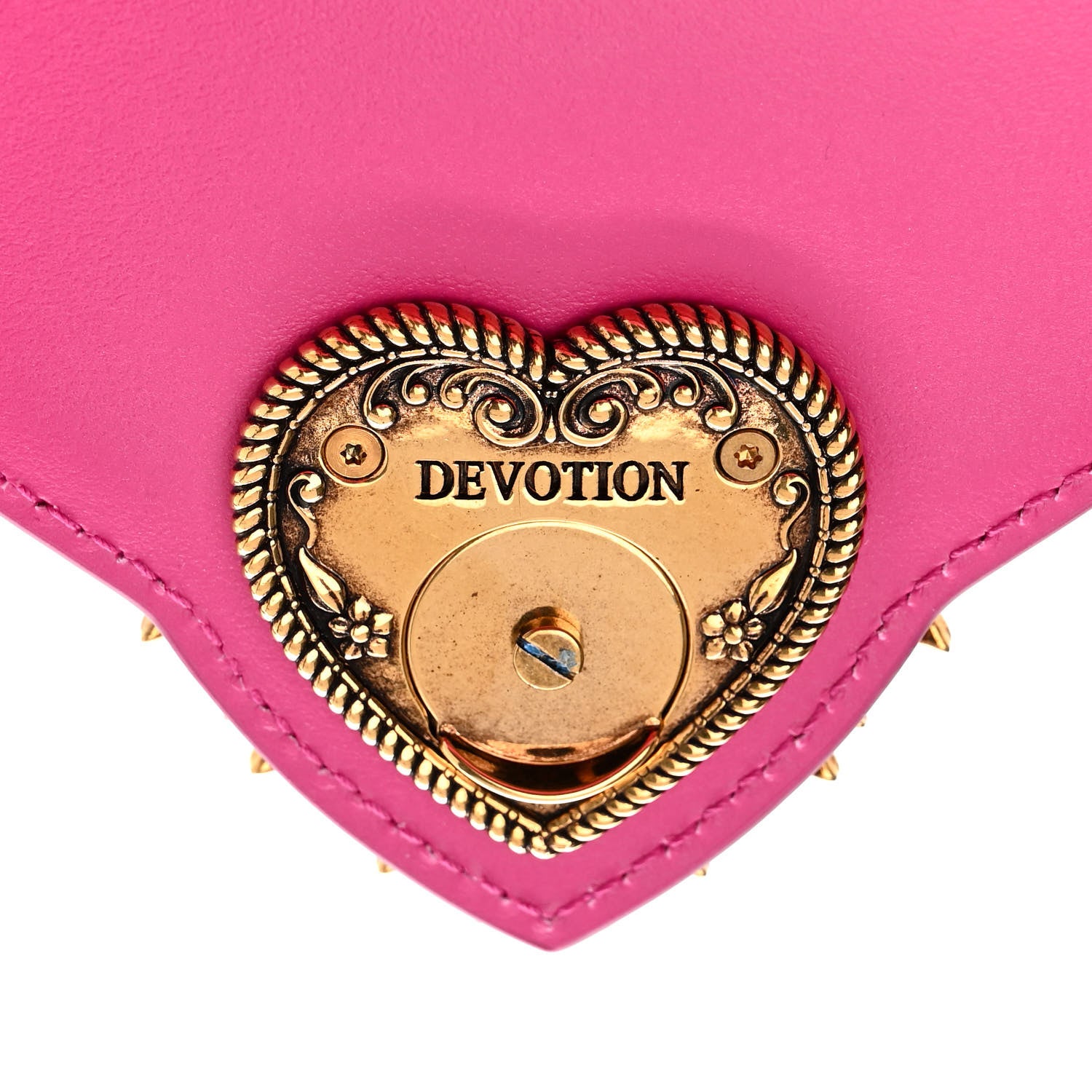 Dolce & Gabbana Smooth Calfskin Small Devotion Envelope Top Handle Bag Pink 10 of 12