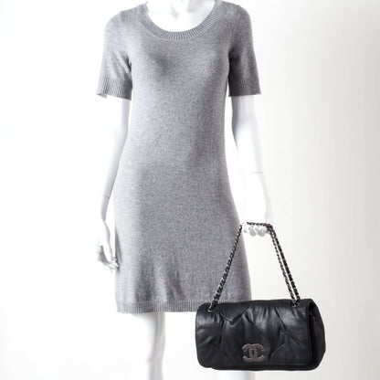 Chanel Iridescent Calfskin Glint Flap Black 2 of 10