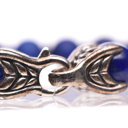 David Yurman Sterling Silver Lapis Lazuli 8mm Spiritual Beads Bracelet 5 of 7