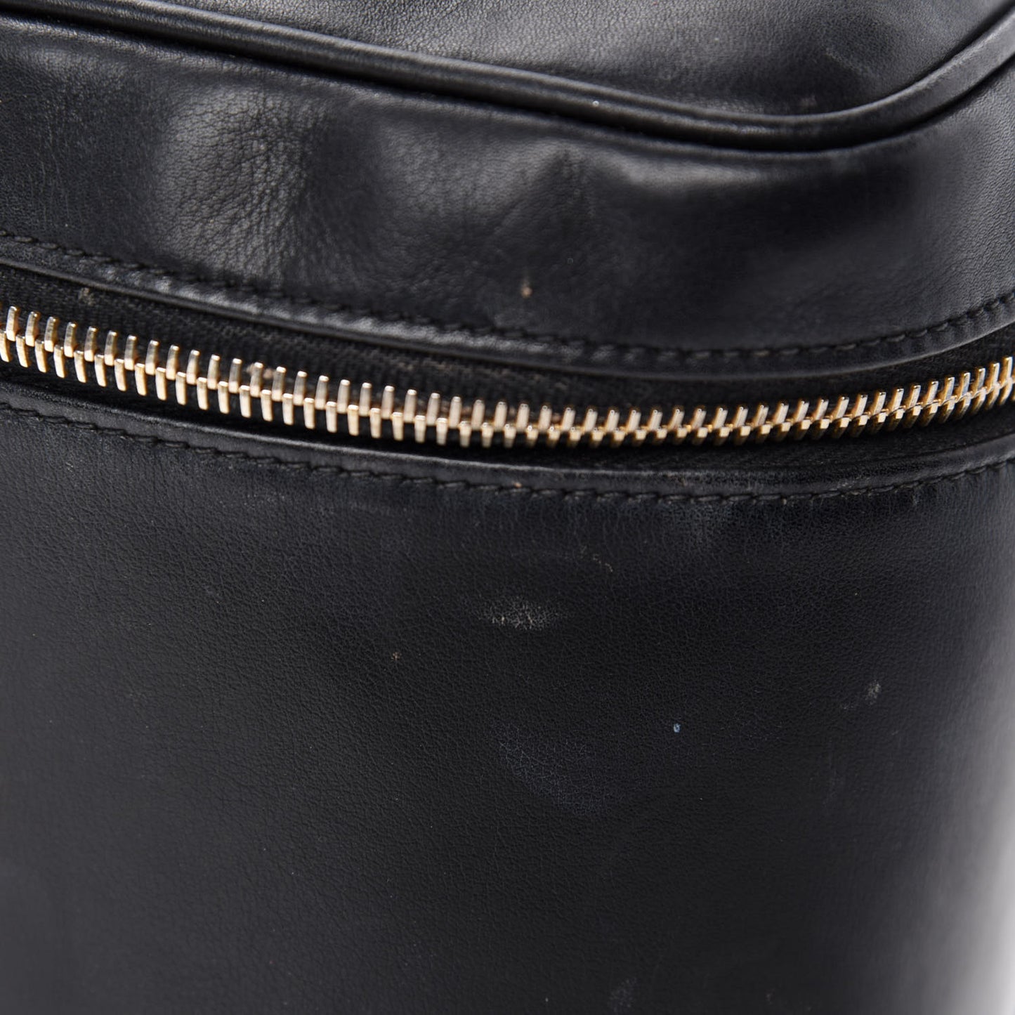 Lambskin Vanity Cosmetic Case Black