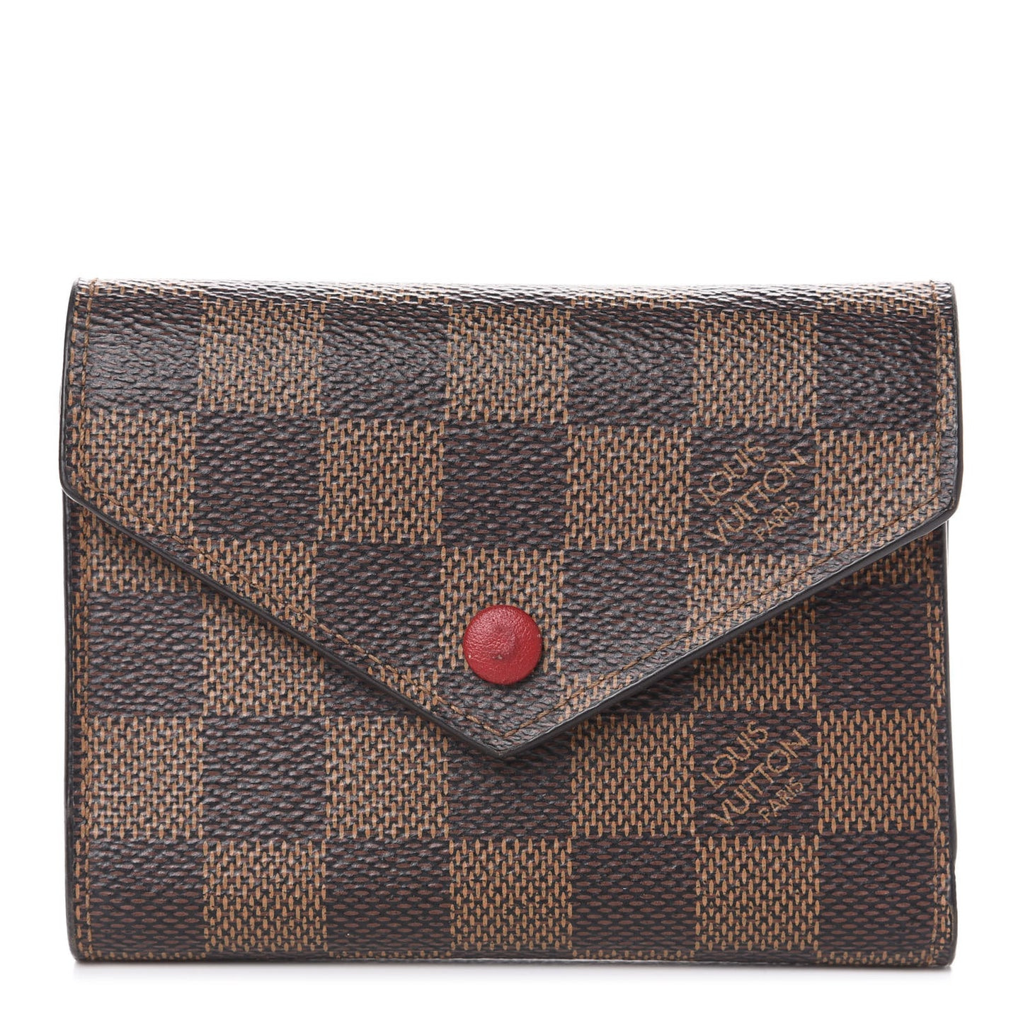 Damier Ebene Victorine Wallet Red