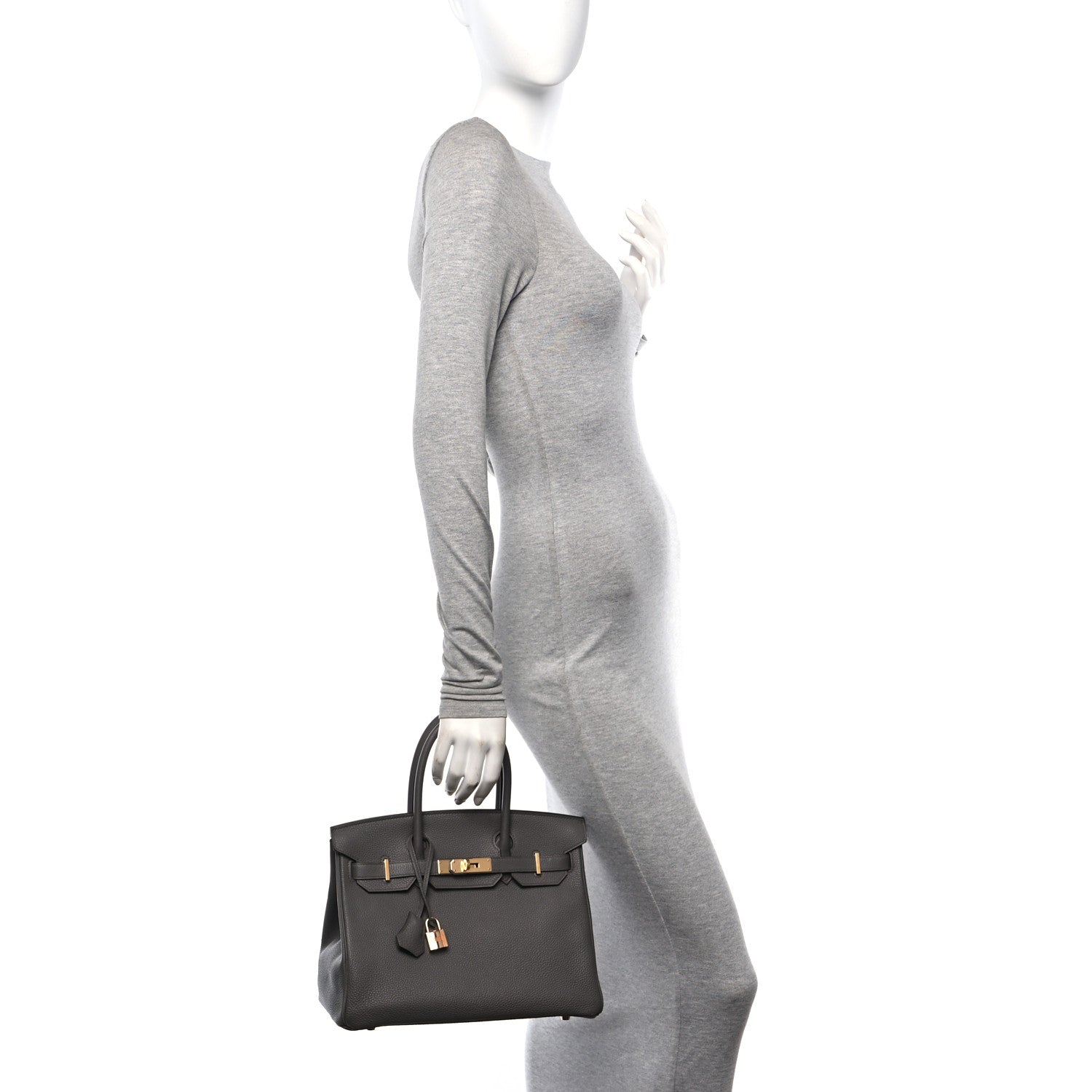 Hermes Togo BIRKIN 30 Etain 2 of 12