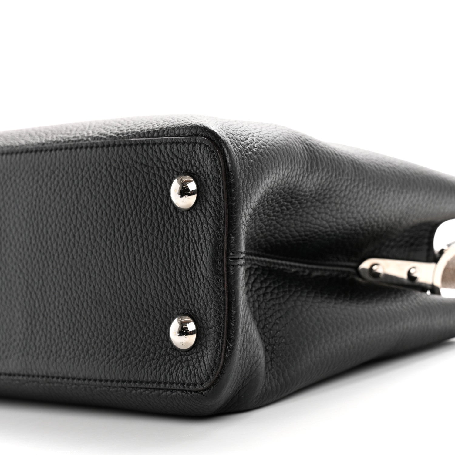 Louis Vuitton Taurillon Snakeskin Capucines MM Black 9 of 10