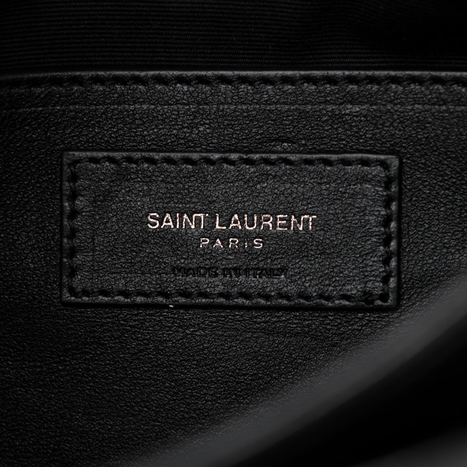 Saint Laurent Calfskin Crocodile Embossed Matelasse Monogram Baby Niki Chain Satchel Black 6 of 8