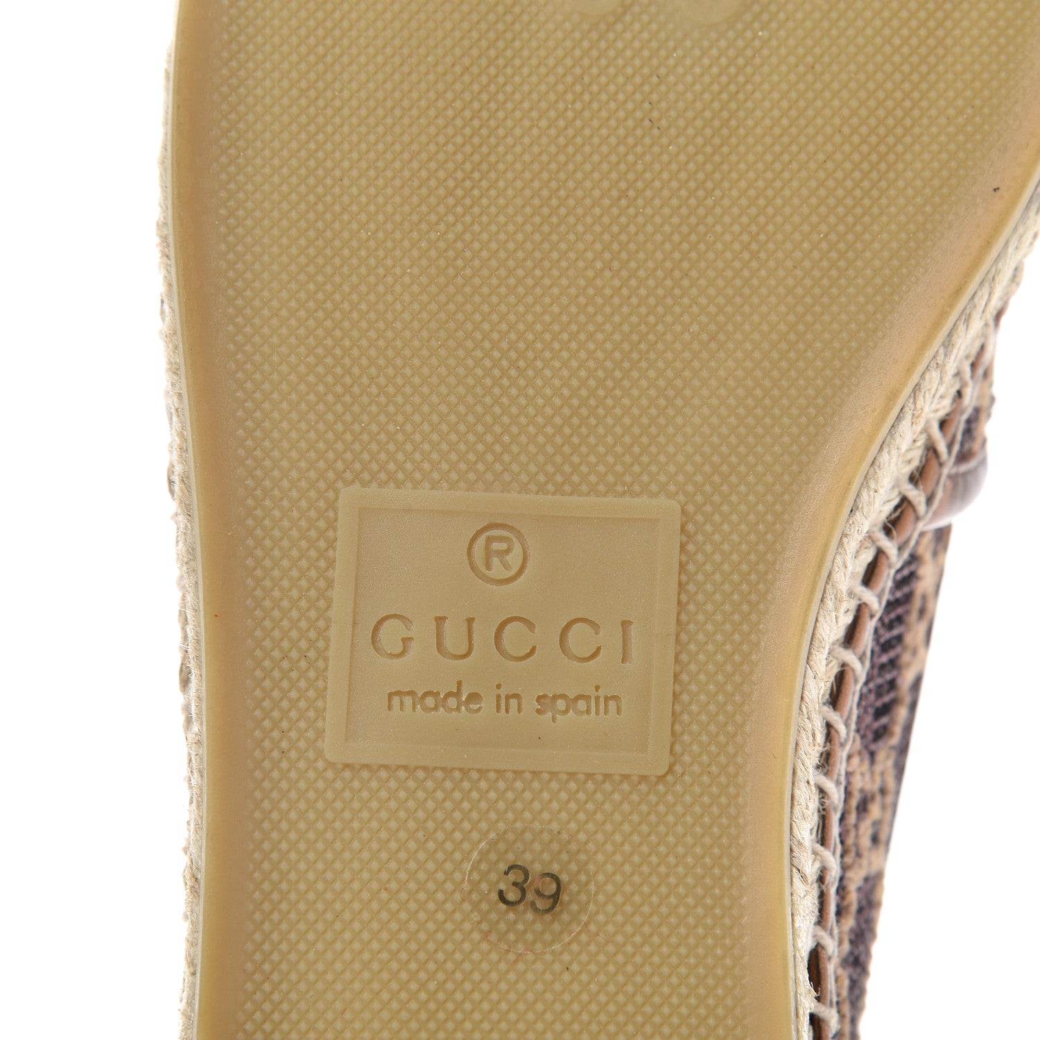 Gucci Lame Nappa GG Monogram Espadrilles 39 Brown Beige Light Bronze 9 of 11