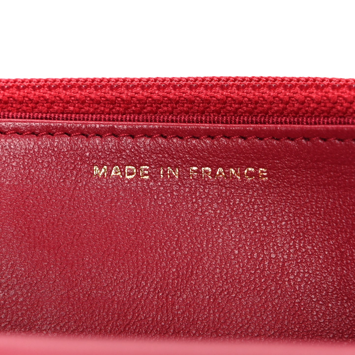 Lambskin Quilted Wallet On Chain WOC Dark Pink