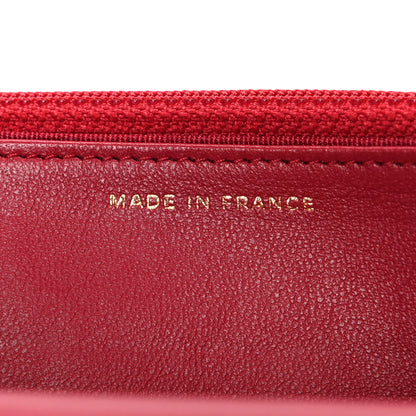 Chanel Lambskin Quilted Wallet On Chain WOC Dark Pink 7 of 12