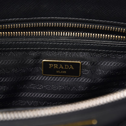 Prada Saffiano Small Galleria Double Zip Tote Black 5 of 12