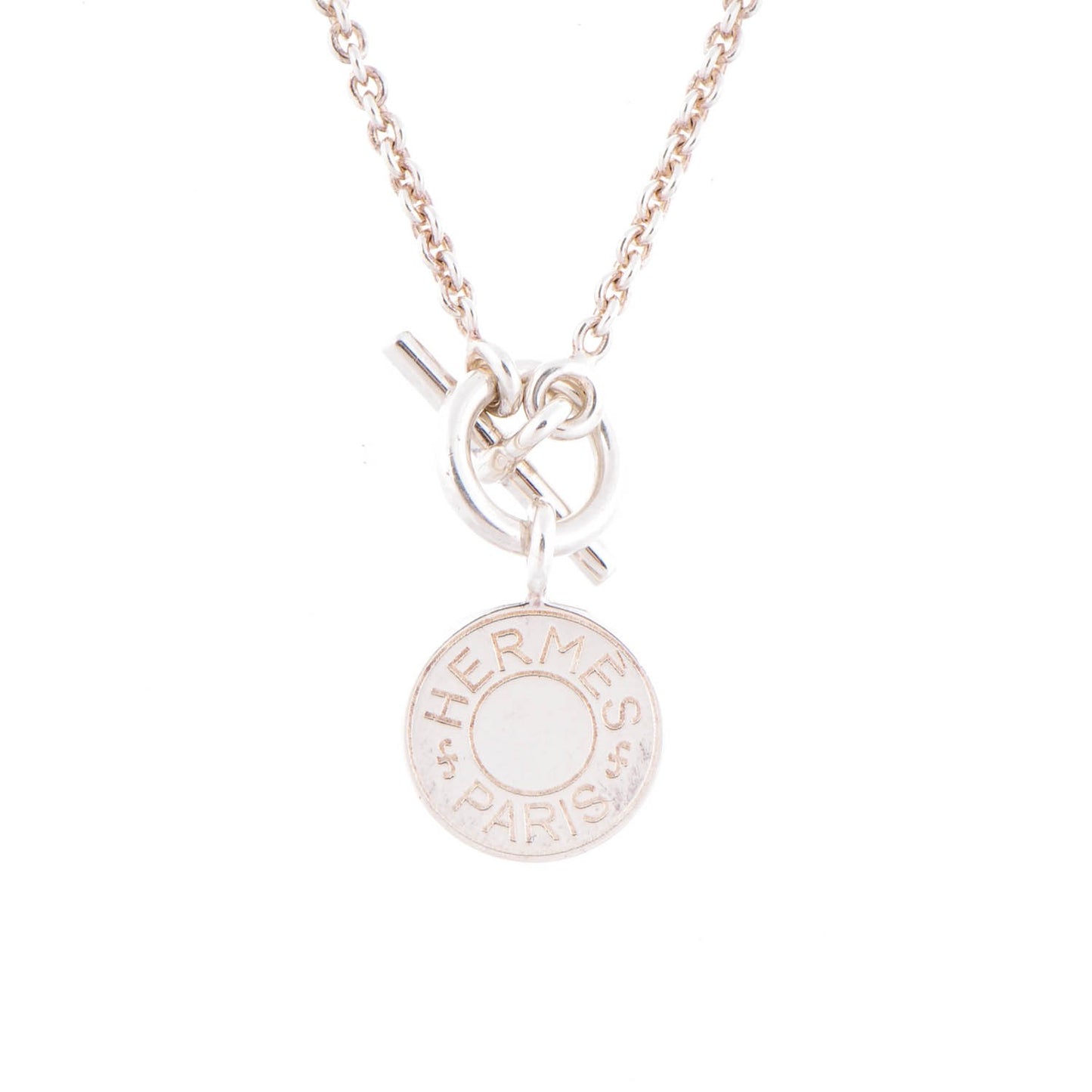Silver Mini Clou de Selle Charm Pendant Necklace