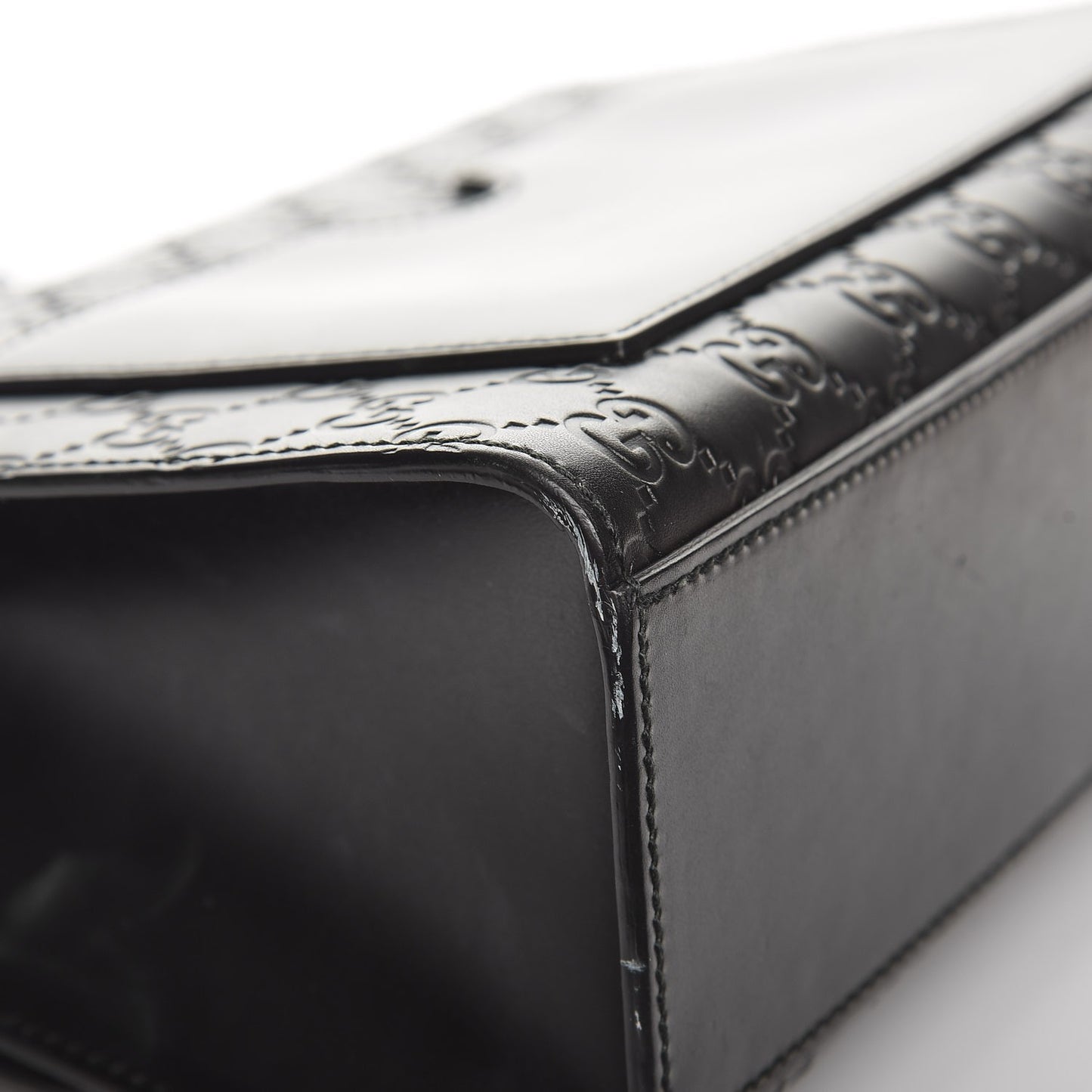 Guccissima Medium Padlock Shoulder Bag Black