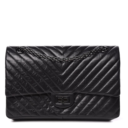 Chanel Aged Calfskin Chevron 2.55 Reissue 226 So Black 1 of 11