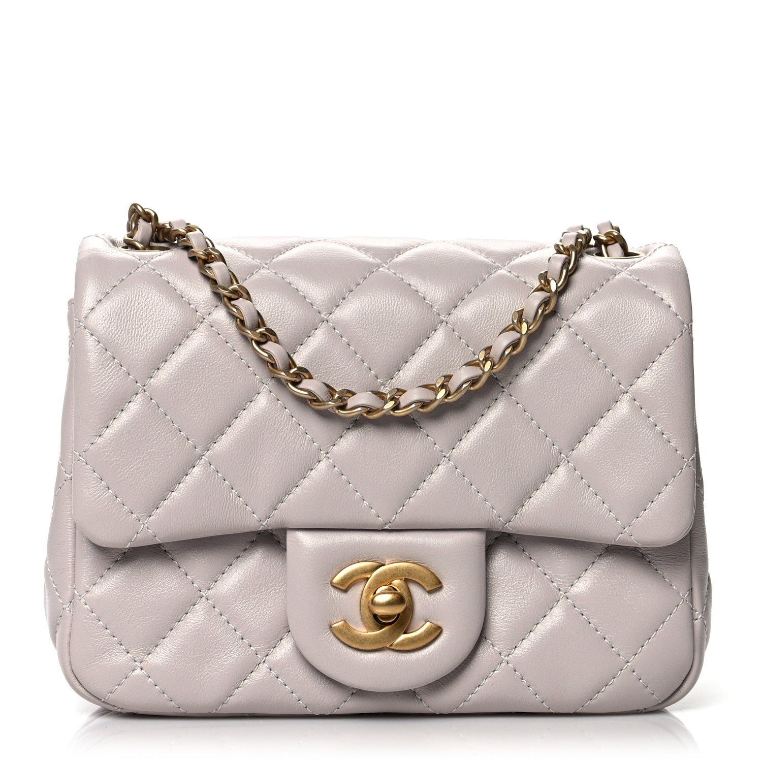 Chanel Lambskin Quilted Mini Pearl Crush Flap Light Purple 1 of 10