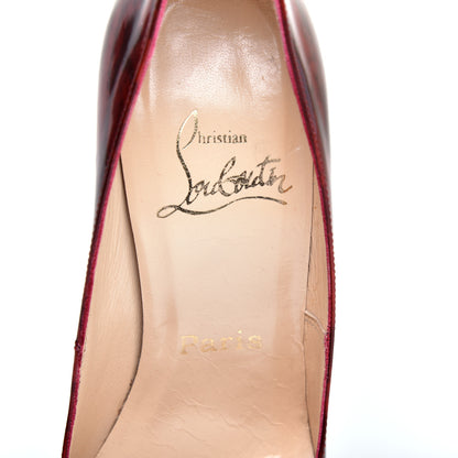 Christian Louboutin Patent Glitter Simple 100 Pumps 36 Burgundy 7 of 7