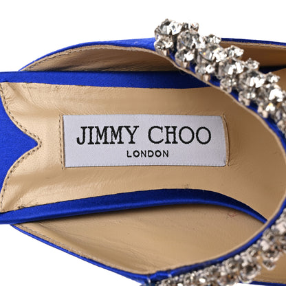 Jimmy Choo Satin Crystal Bing 85 Pumps 37 Ultraviolet 6 of 9