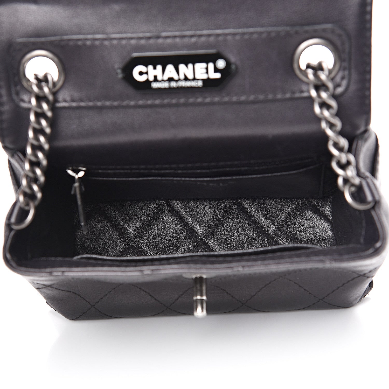 Chanel Calfskin Stitched Small Crossbody Flap Black 4 of 17