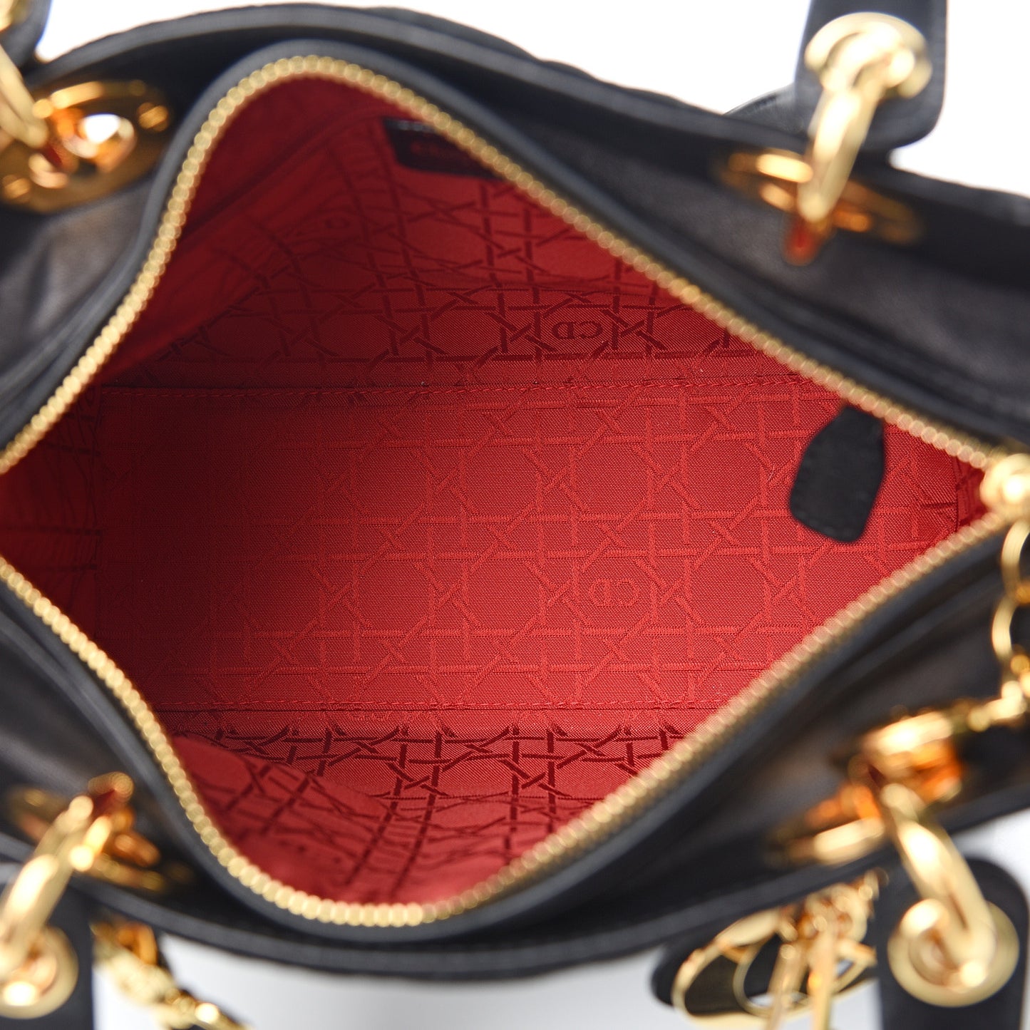 Suede Cannage Medium Lady Dior Black