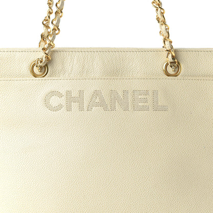 Chanel Caviar Shoulder Bag Light Beige 10 of 13
