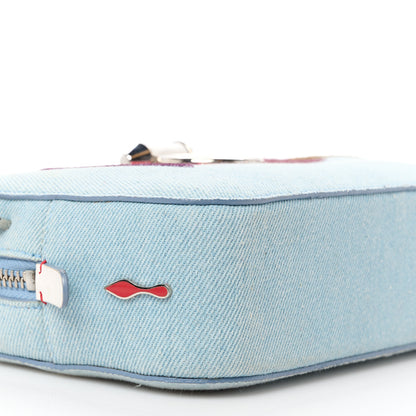 Christian Louboutin Denim Sequin Love Mini Rubylou Crossbody Blue Multicolor 9 of 10
