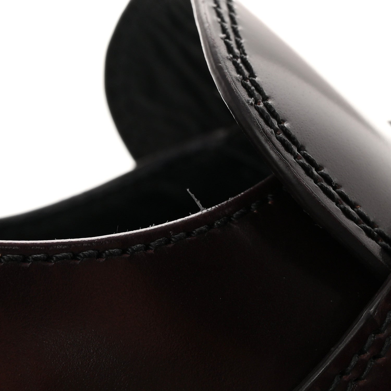 Prada Spazzolato Metal Triangle Logo 50mm Loafers 38.5 Cordovan 13 of 14