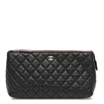 Chanel Lambskin Quilted Cosmetic Case Black 1 of 7