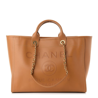 Chanel Calfskin Medium Deauville Tote Brown 1 of 9