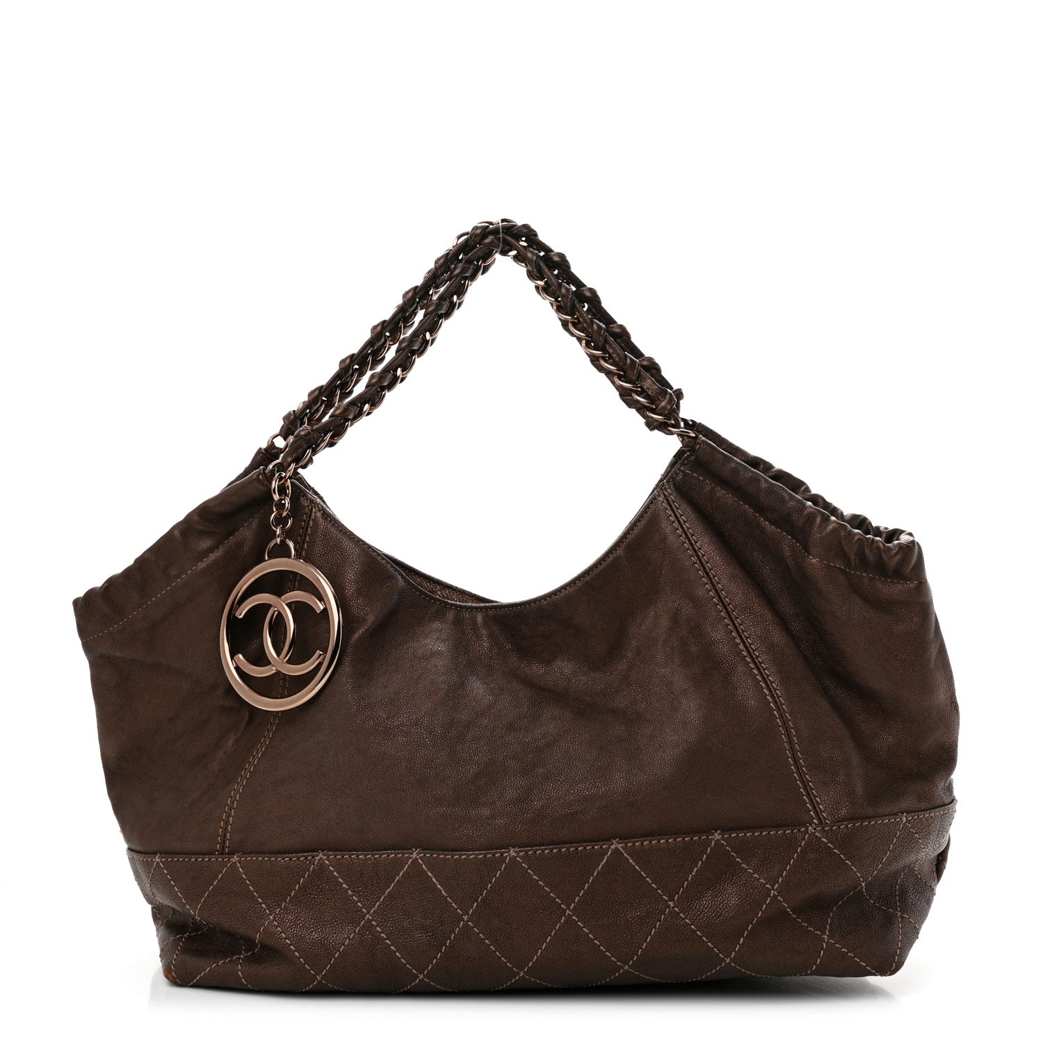 Chanel Metallic Calfskin Baby Coco Cabas Bronze 1 of 12
