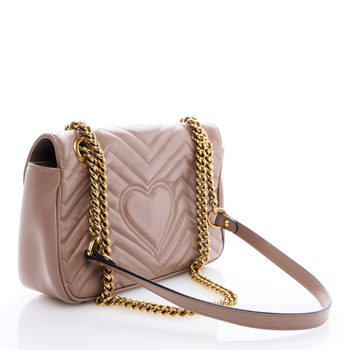 Calfskin Matelasse Small GG Marmont Shoulder Bag Porcelain Rose