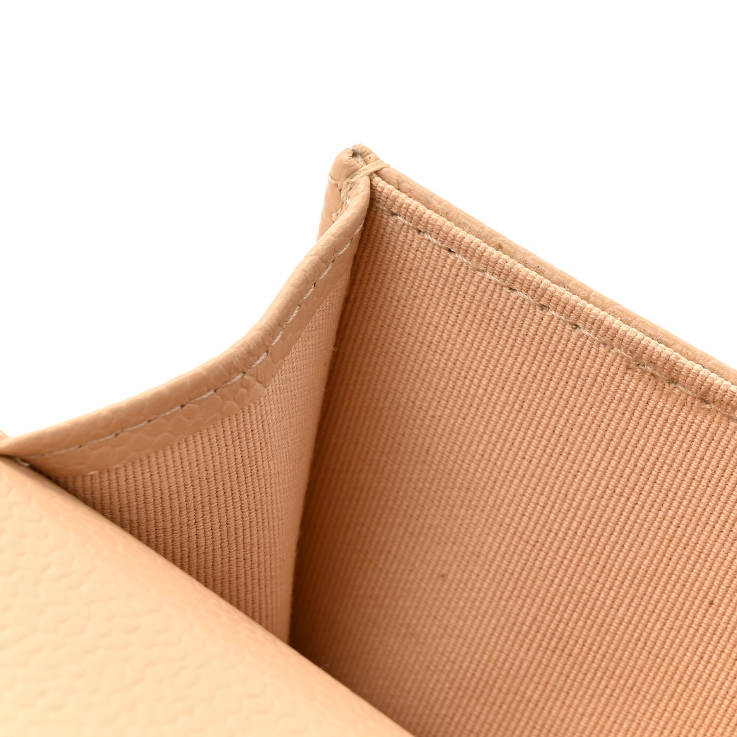 Caviar Quilted Flap Card Holder Wallet Beige