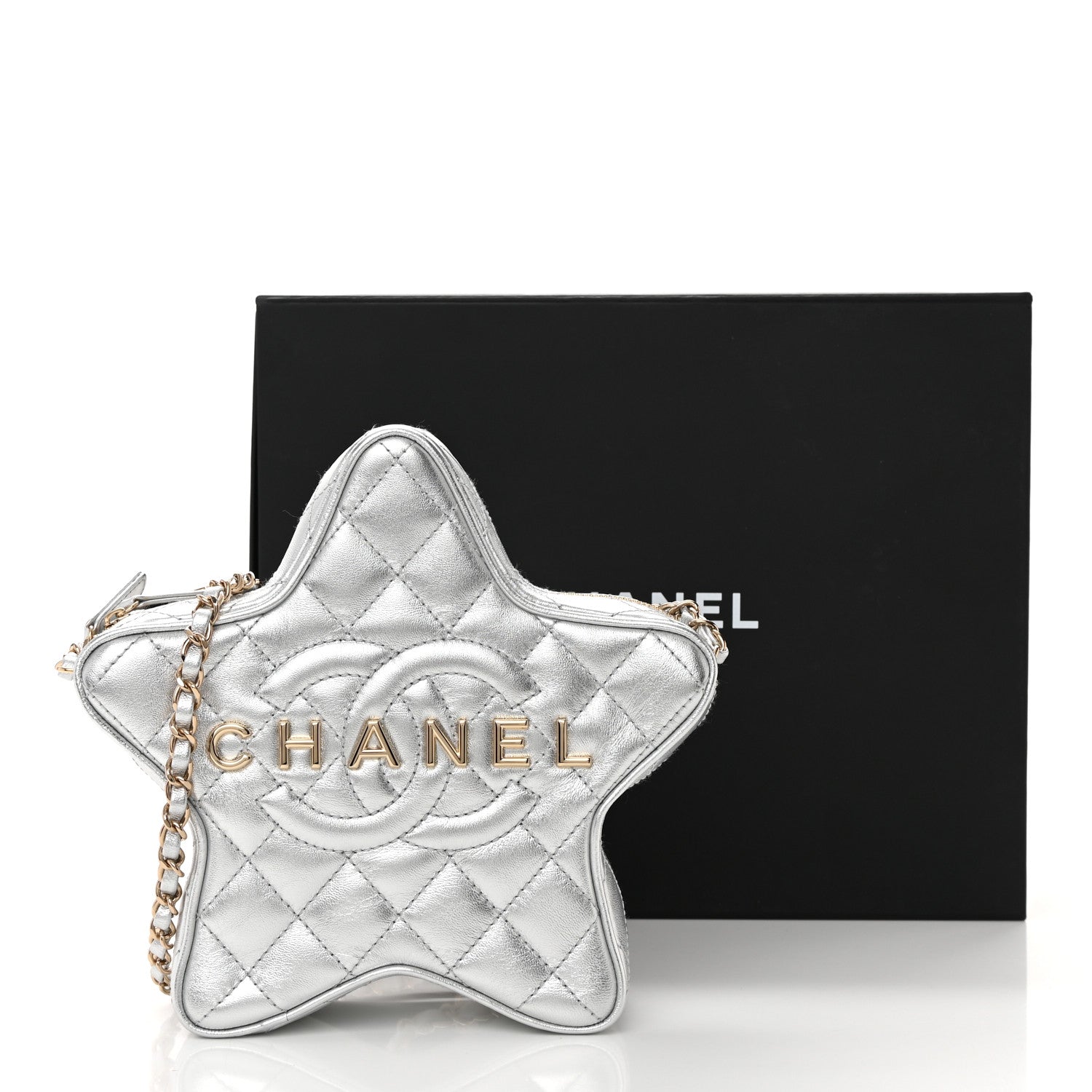 Chanel Metallic Lambskin Walk Of Fame Bag Silver 12 of 12