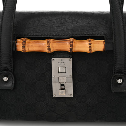 Gucci Monogram Bamboo Bullet Bag Black 8 of 14