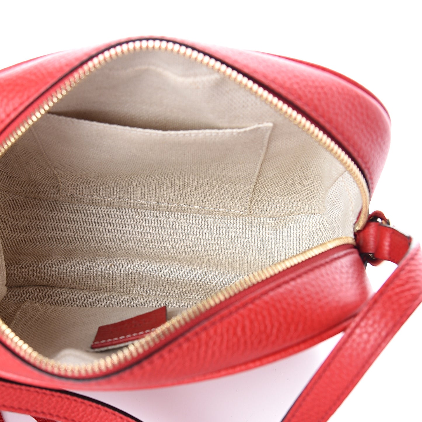 Pebbled Calfskin Small Soho Disco Bag Tabasco Red