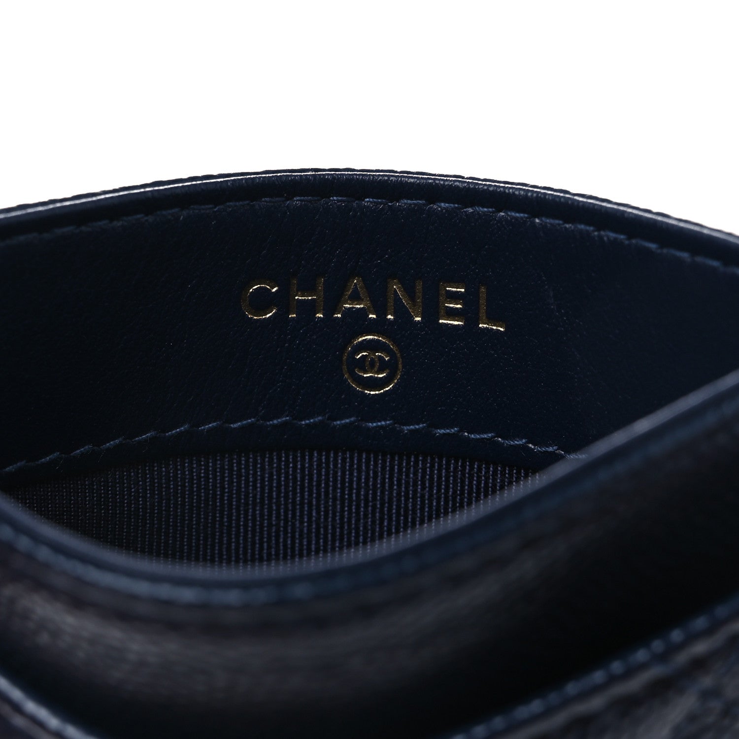 Chanel Caviar Quilted Card Holder Navy 6 of 10