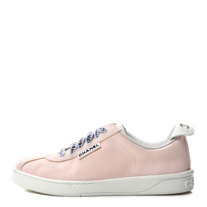 Chanel Canvas Womens Sneakers 35.5 Light Pink 1 of 9