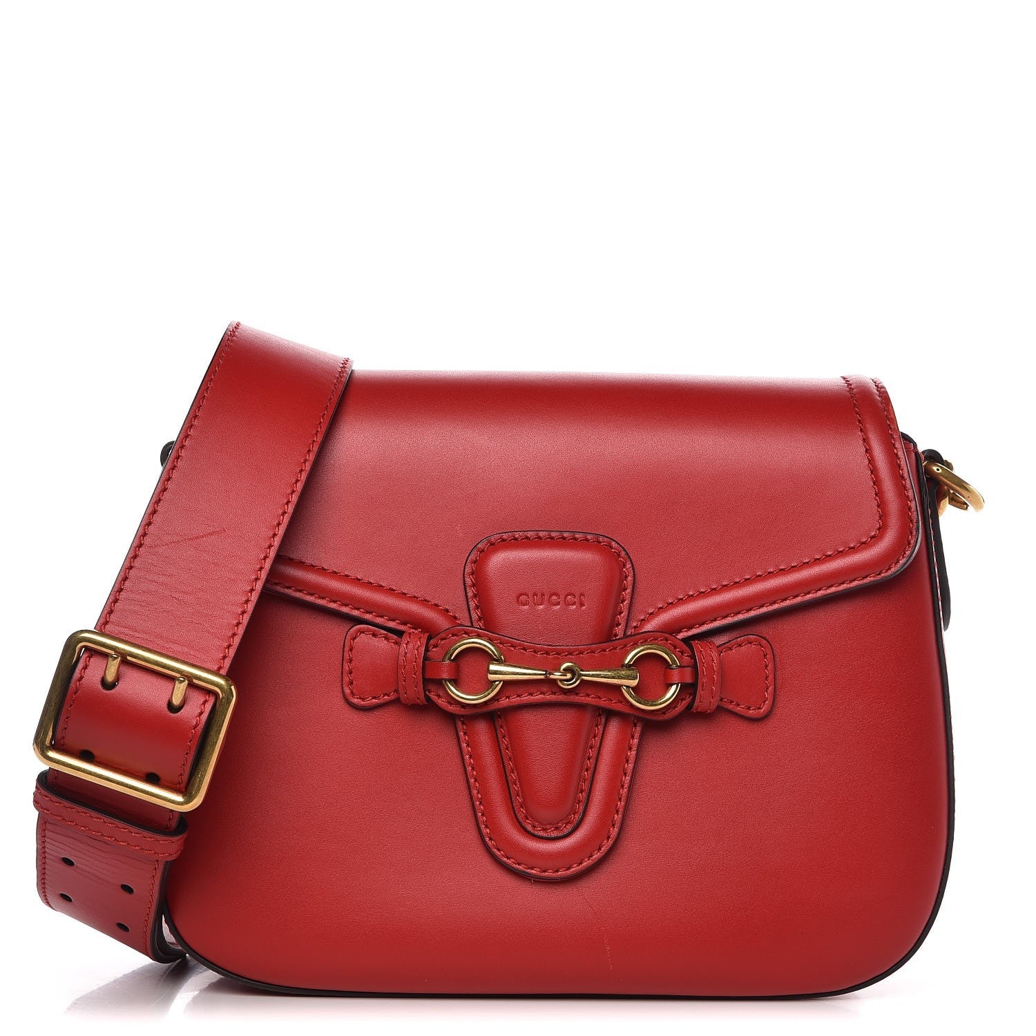 Gucci Ruinart Calfskin Medium Lady Web Shoulder Bag Hibiscus Red 1 of 10