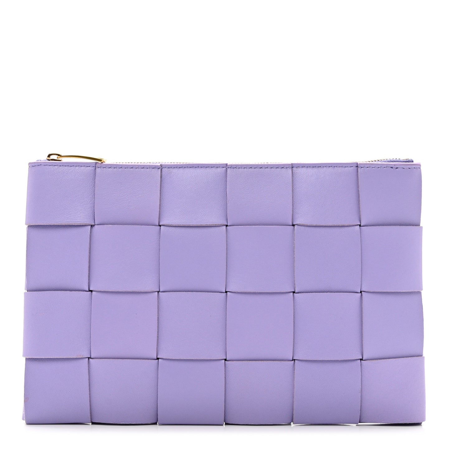 Nappa Maxi Intrecciato Small Cassette Flat Zip Pouch