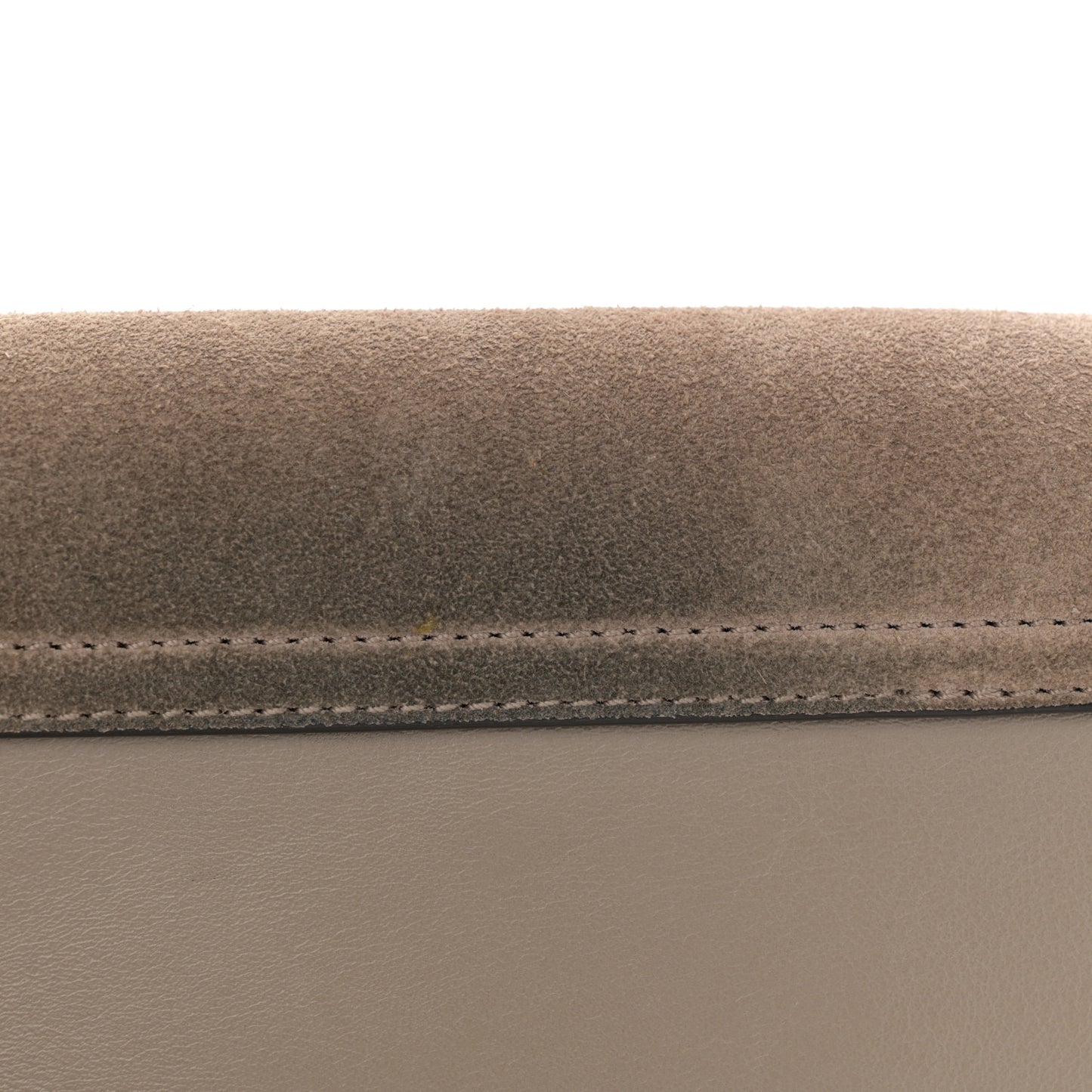 Suede Calfskin Small Faye Shoulder Bag Motty Grey