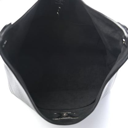 Louis Vuitton Calfskin Lockme Hobo Black 6 of 9