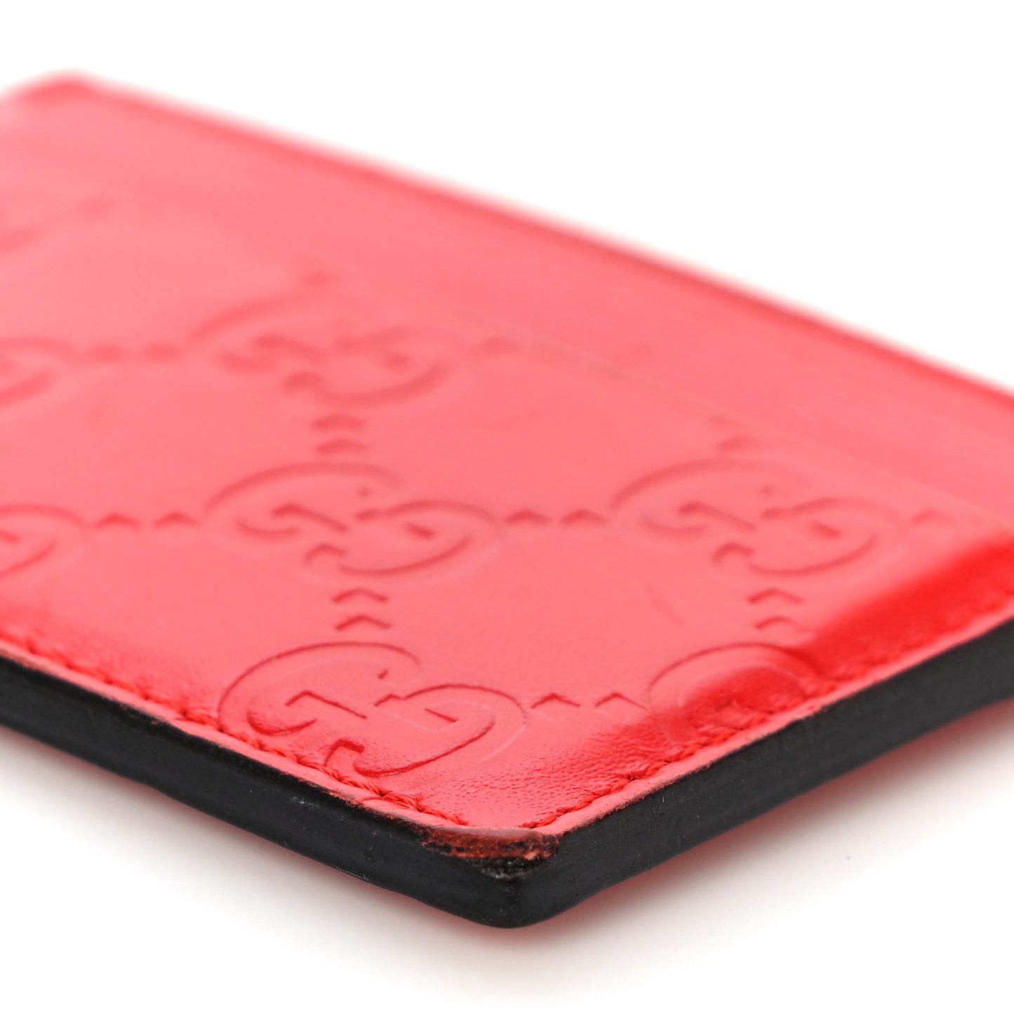Guccissima Card Holder Red
