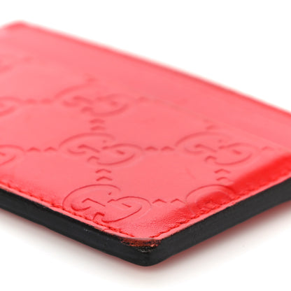 Gucci Guccissima Card Holder Red 9 of 17