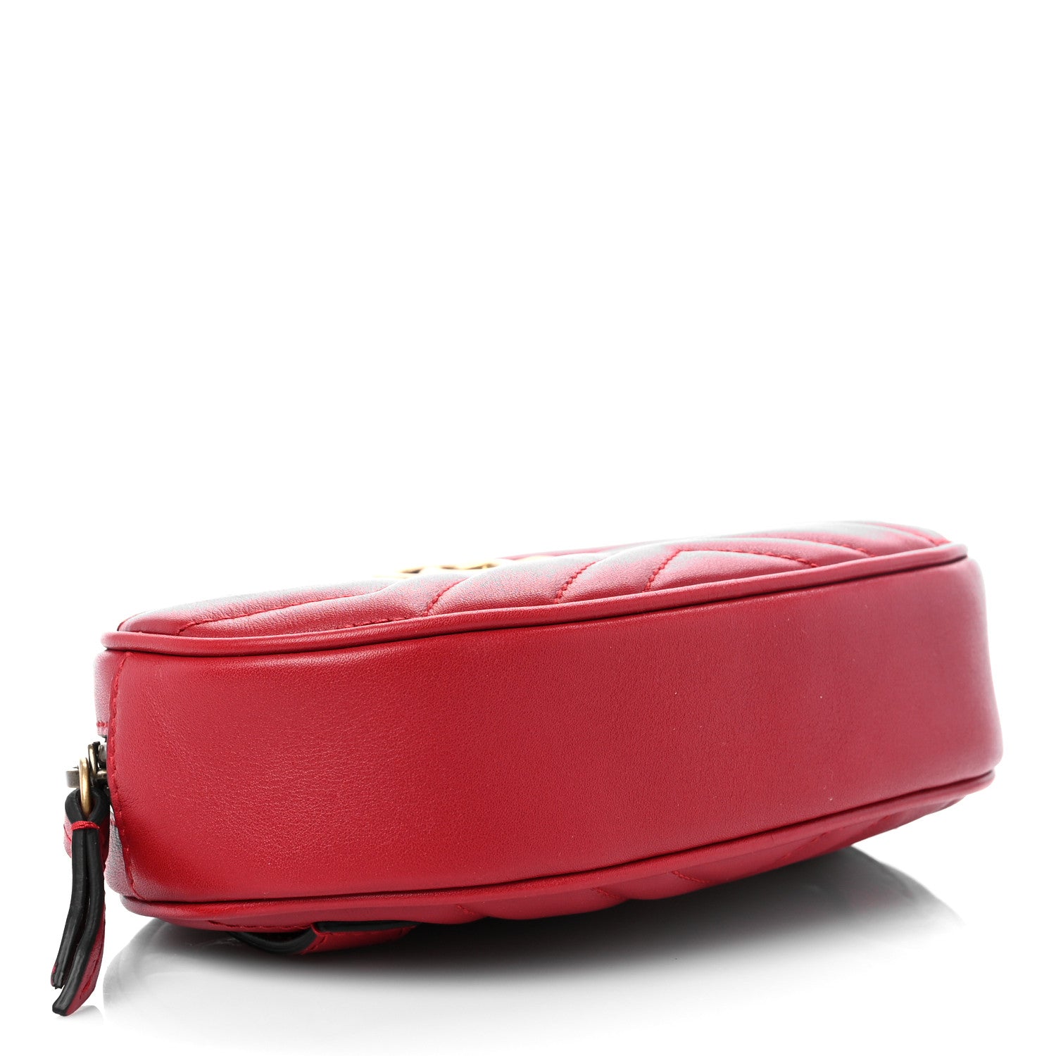 Gucci Calfskin Matelasse GG Marmont Belt Bag 85 34 Hibiscus Red 4 of 10