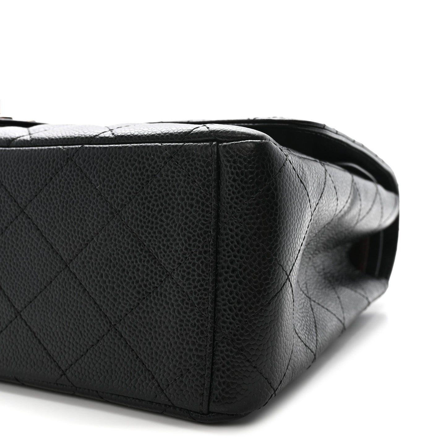 Caviar Quilted Maxi Double Flap Black