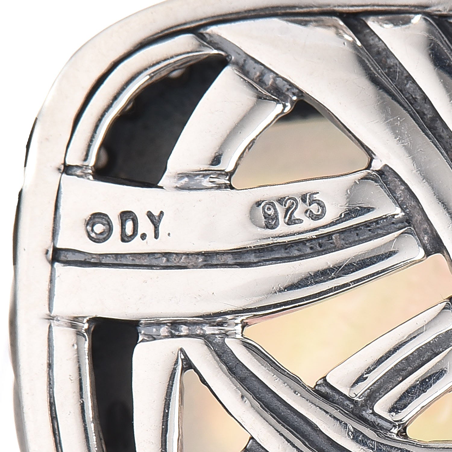 David Yurman Sterling Silver Diamond Moon Quartz 14mm Moonlight Ice Enhancer 3 of 3