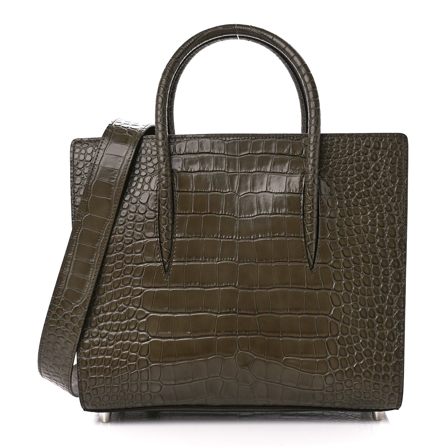 Calfskin Crocodile Embossed Medium Paloma Silex