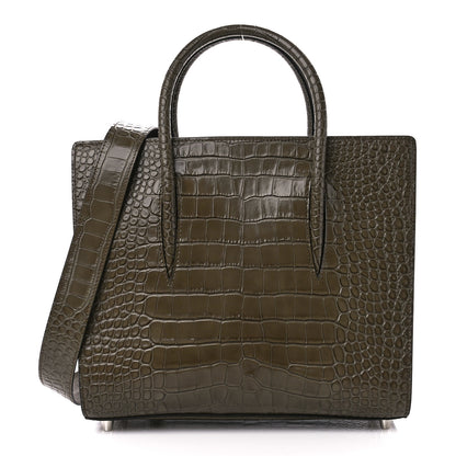 Christian Louboutin Calfskin Crocodile Embossed Medium Paloma Silex 1 of 13