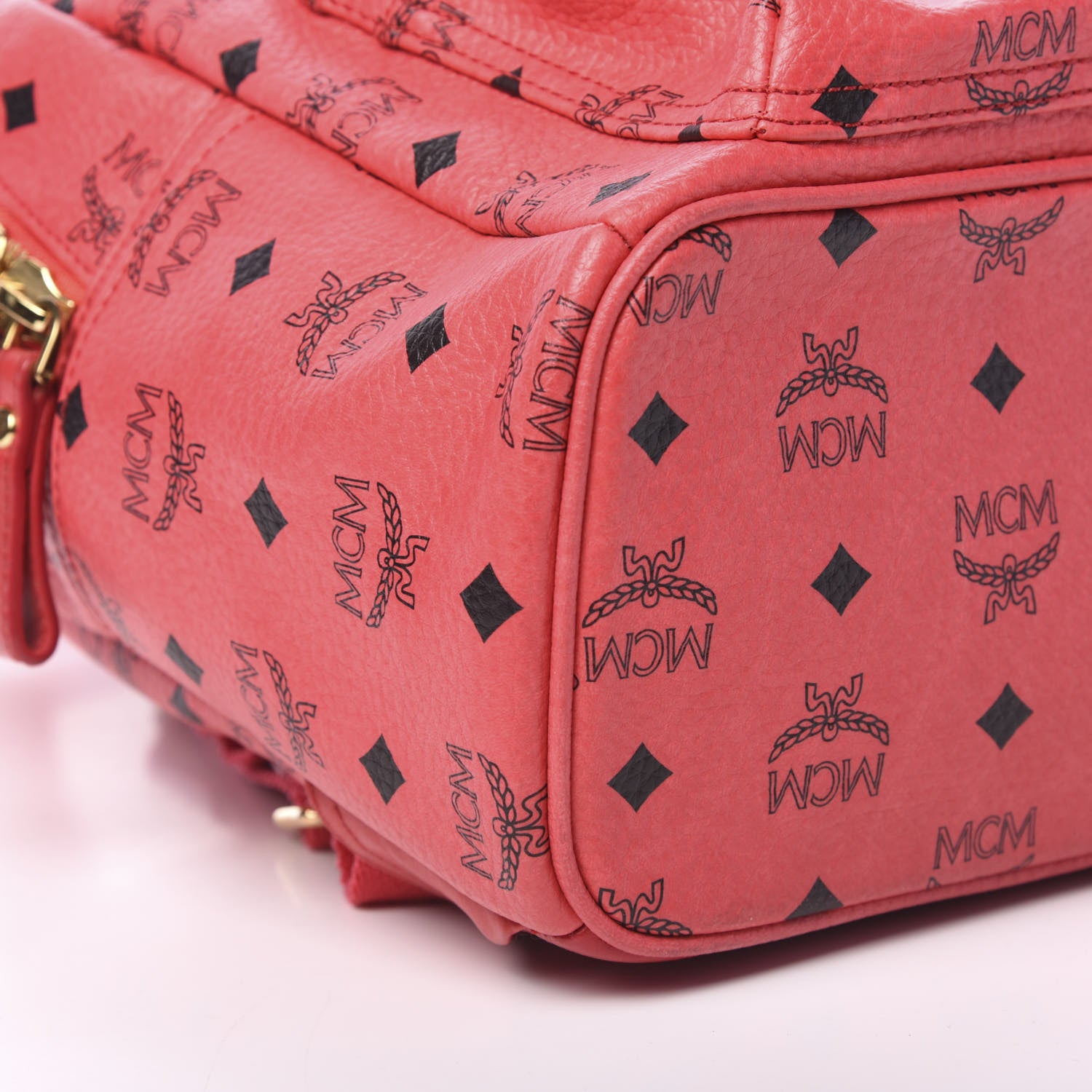 MCM Visetos Small Sprinkle Stud Stark Backpack Corail 8 of 10