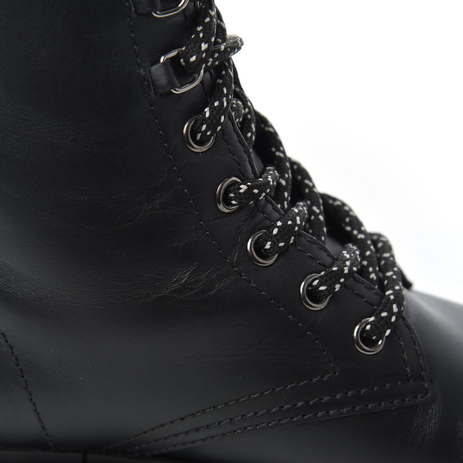 Fendi Calfskin FFreedom Platform Biker Boots 35 Black 9 of 18