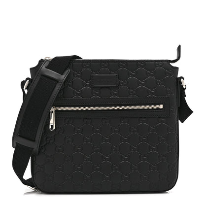 Gucci Guccissima Signature Small Messenger Bag Black 1 of 11