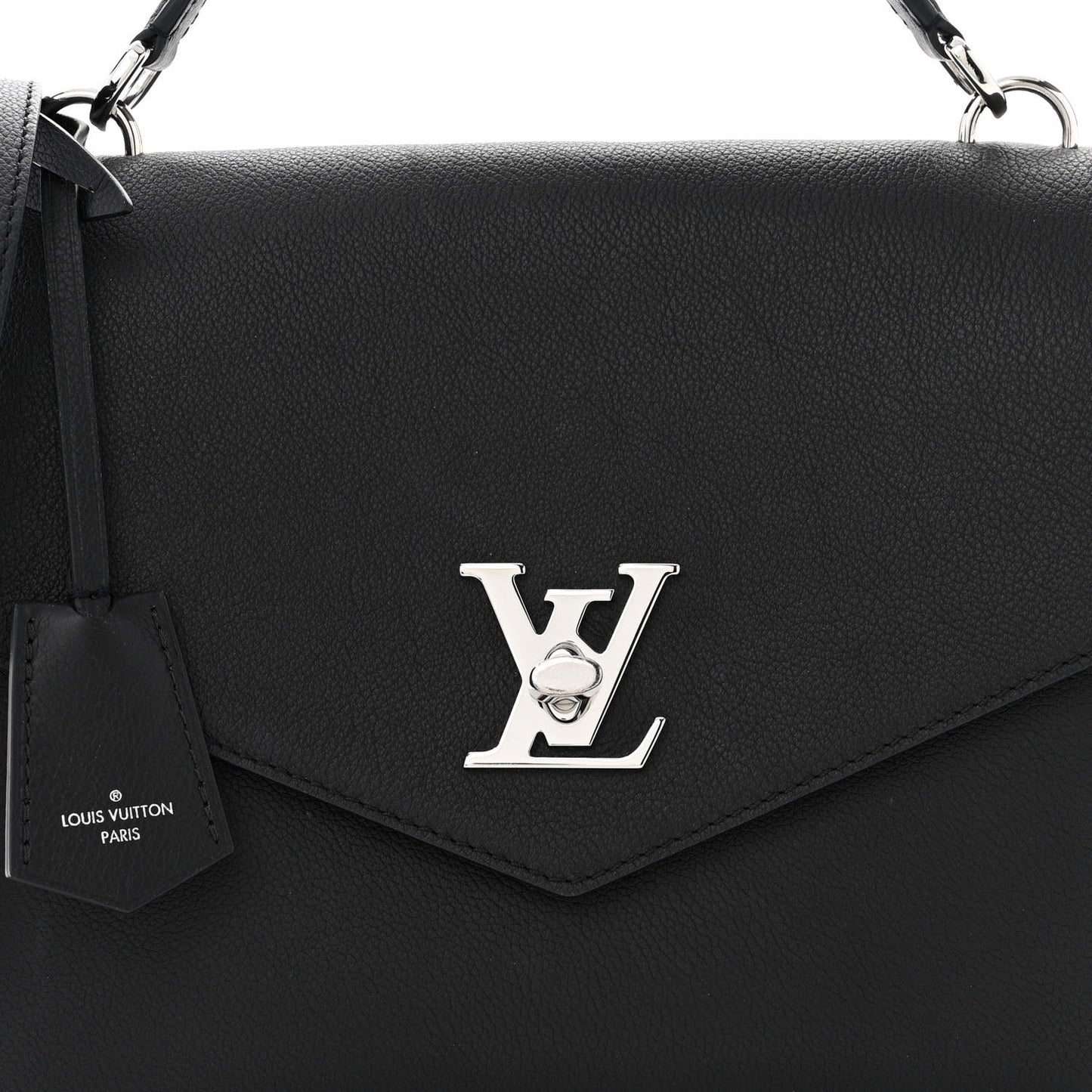 Soft Calfskin My Lockme Top Handle Black