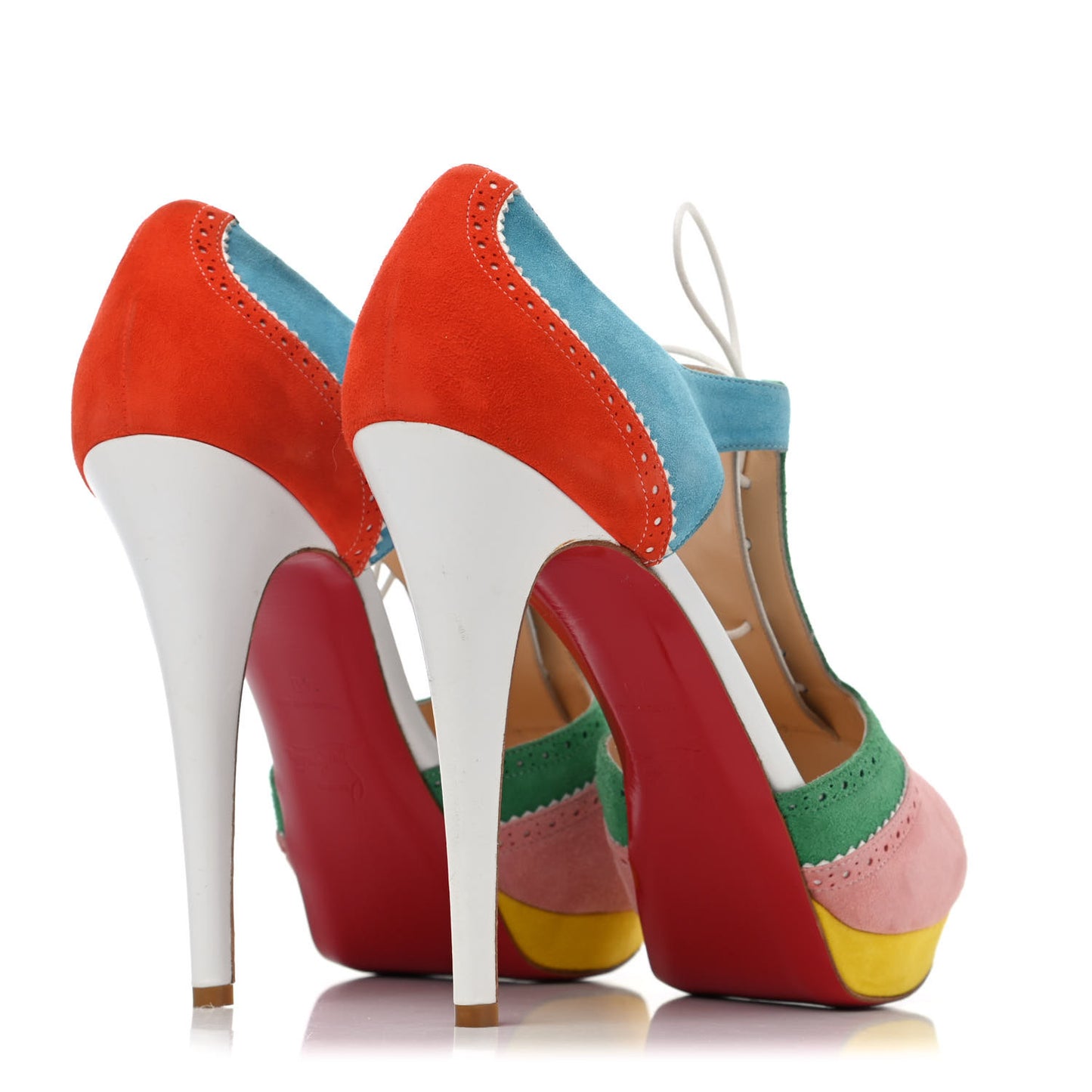 Suede Nappa Meree 160 Peep Toe Pumps 40 Multicolor